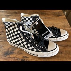 NWT Checkered Converse High Tops